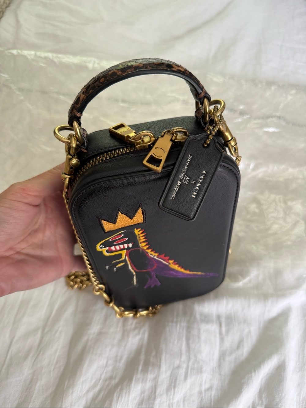 Coach Jean-Michel Basquiat Leather Bag - Picture 3 of 8